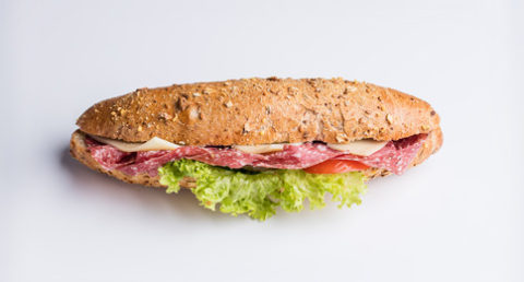 Sandwich mit Salami