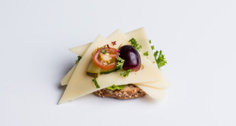 Canapé mit Gouda